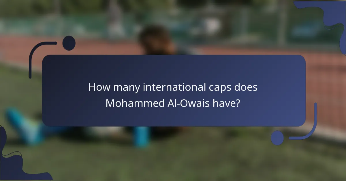 How many international caps does Mohammed Al-Owais have?